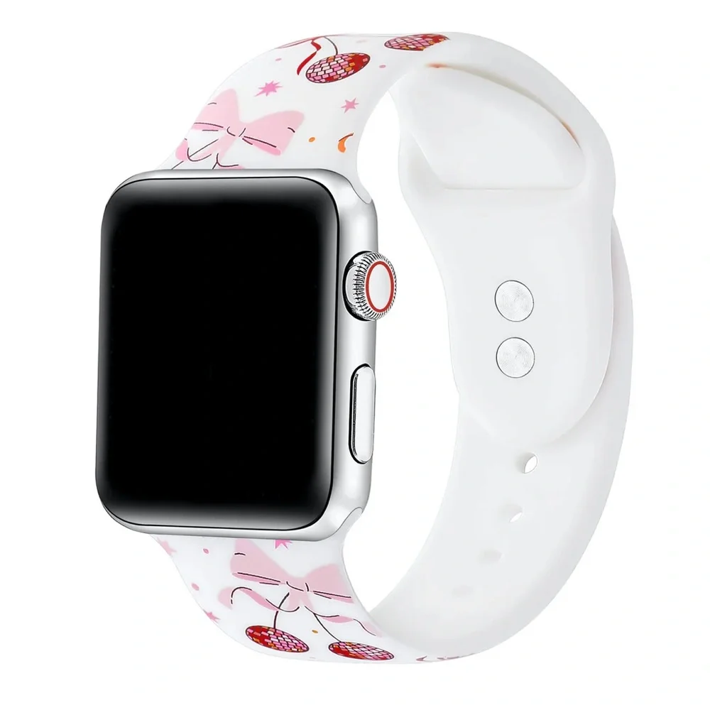Cherry Coquette Silicone Band for Apple Watch